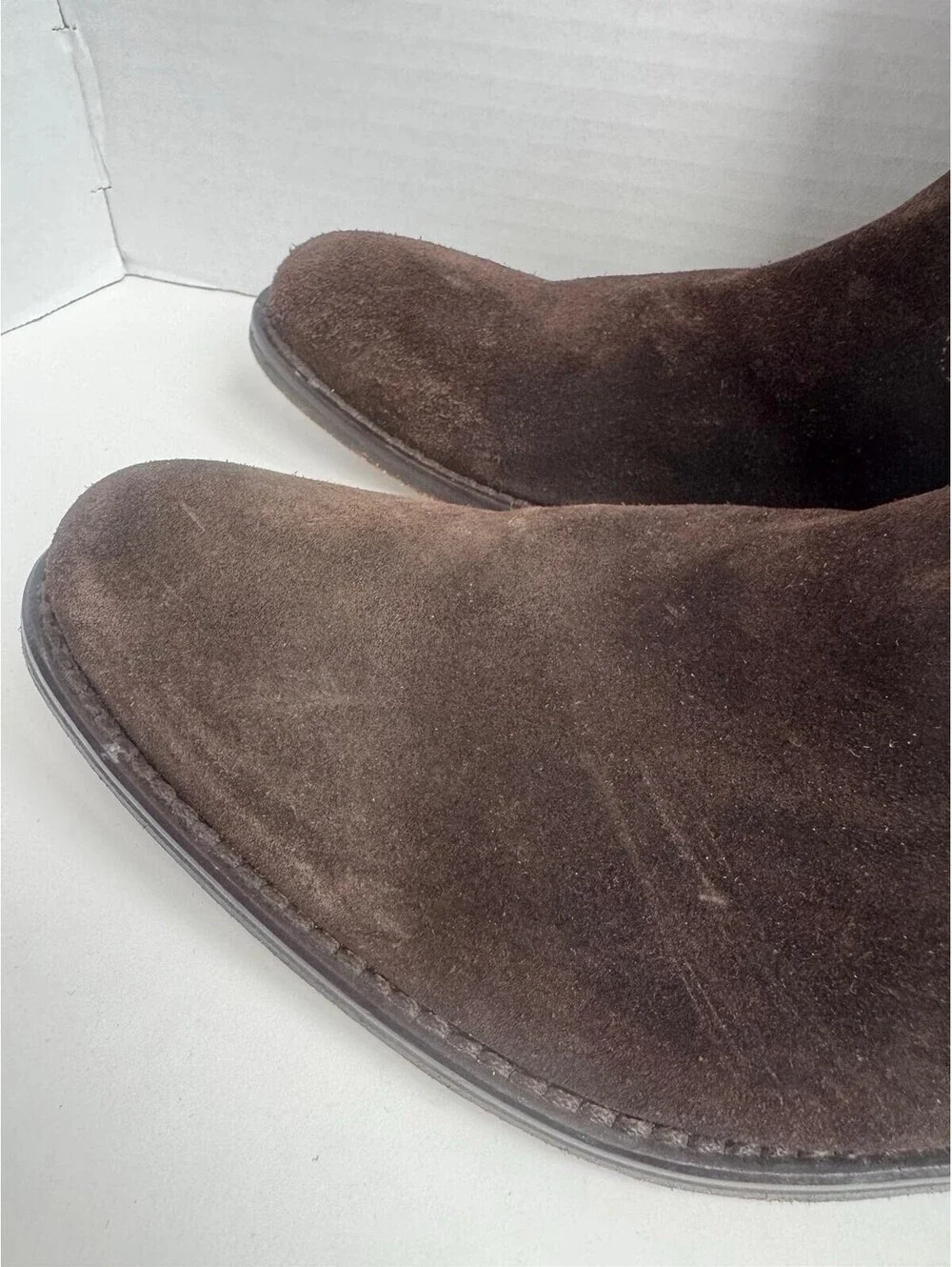 To Boot New York by Adam Derrick — Dark Brown Suede Harness Chelsea Boots